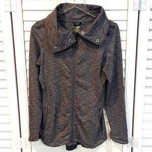 Gaiam Gray Yoga Zip Up Light Jacket